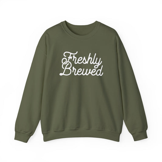 Freshly Brewed Typography Sweatshirt